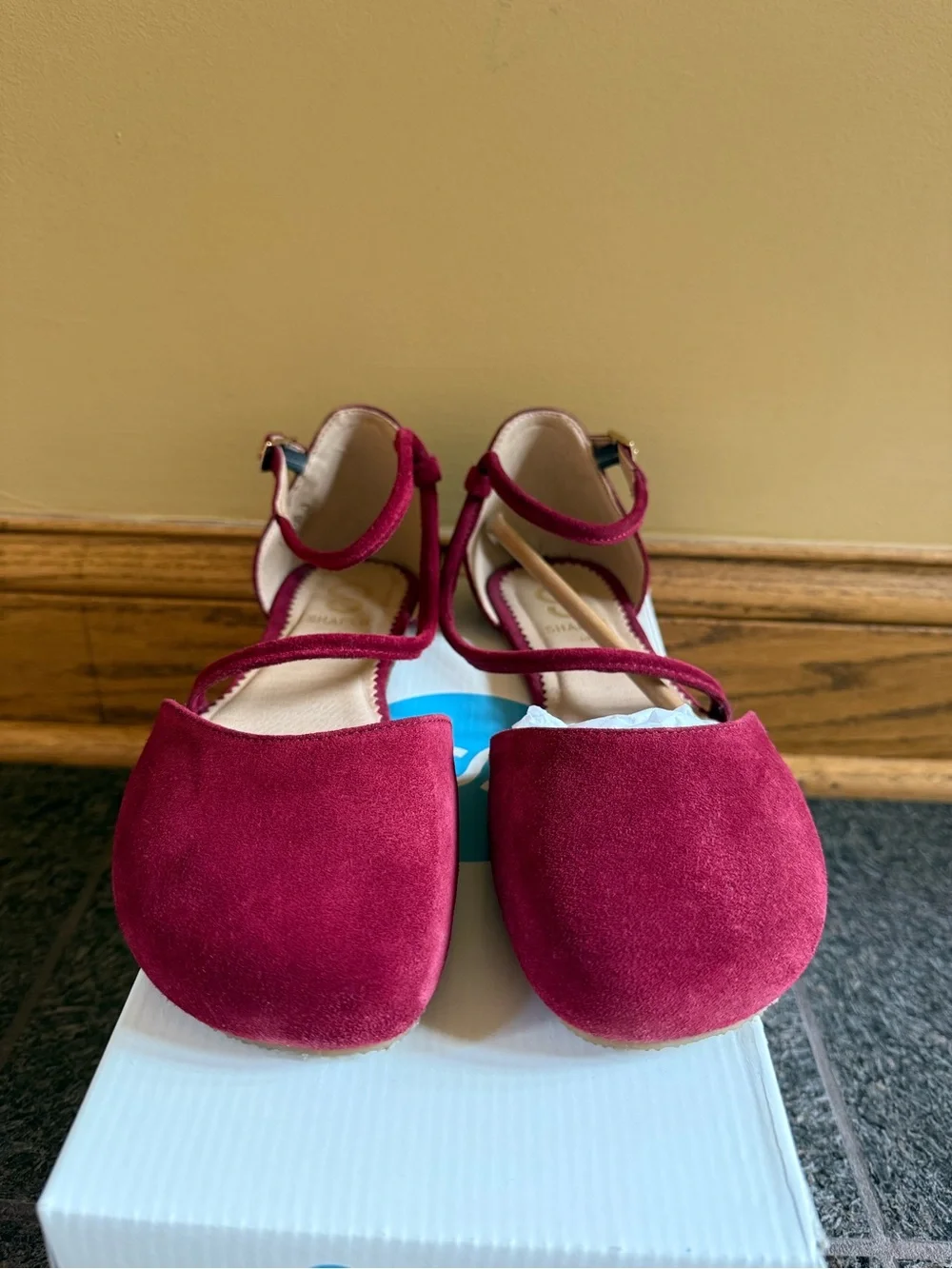 Shapen Orchid Flats Bordeaux Suede Flats Barefoot Shoes 38